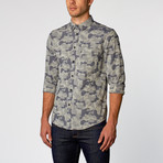 Lex I Jacquard Camouflage Button Up // Shadow Gray (S)