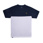Crown Panel T-Shirt // Navy + White (XL)