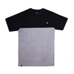 Crown Panel T-Shirt // Black + Gray Heather (XL)