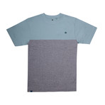 Crown Panel T-Shirt // Teal + Gray Heather (L)