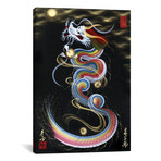 Rainbow Rising Dragon To The Moon // One-Stroke Dragon (18"W x 26"H x 0.75"D)
