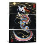 Rainbow Risiing Dragon To The Moon // Triptych