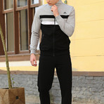 Orville Track Suit // Black + Gray (S)