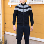 Benjamin Track Suit // Navy + Gray (XL)