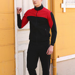 Aubrey Track Suit // Black + Red (S)