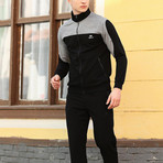 Antonio Track Suit // Black + Gray (2XL)