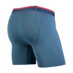 Classic Boxer Brief // Ink Heather + Pink (L)