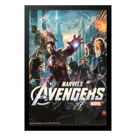 Signed + Framed Poster // Avengers Assemble