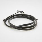 Jean Claude Jewelry // Multi-Wrap Anchor Bracelet // Black + Silver
