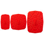 Rectangle Suction Lid // 3 Piece Set (Red)