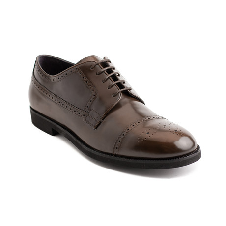 Michael Leather Brogue Derby Dress Shoes // Brown (US: 8)