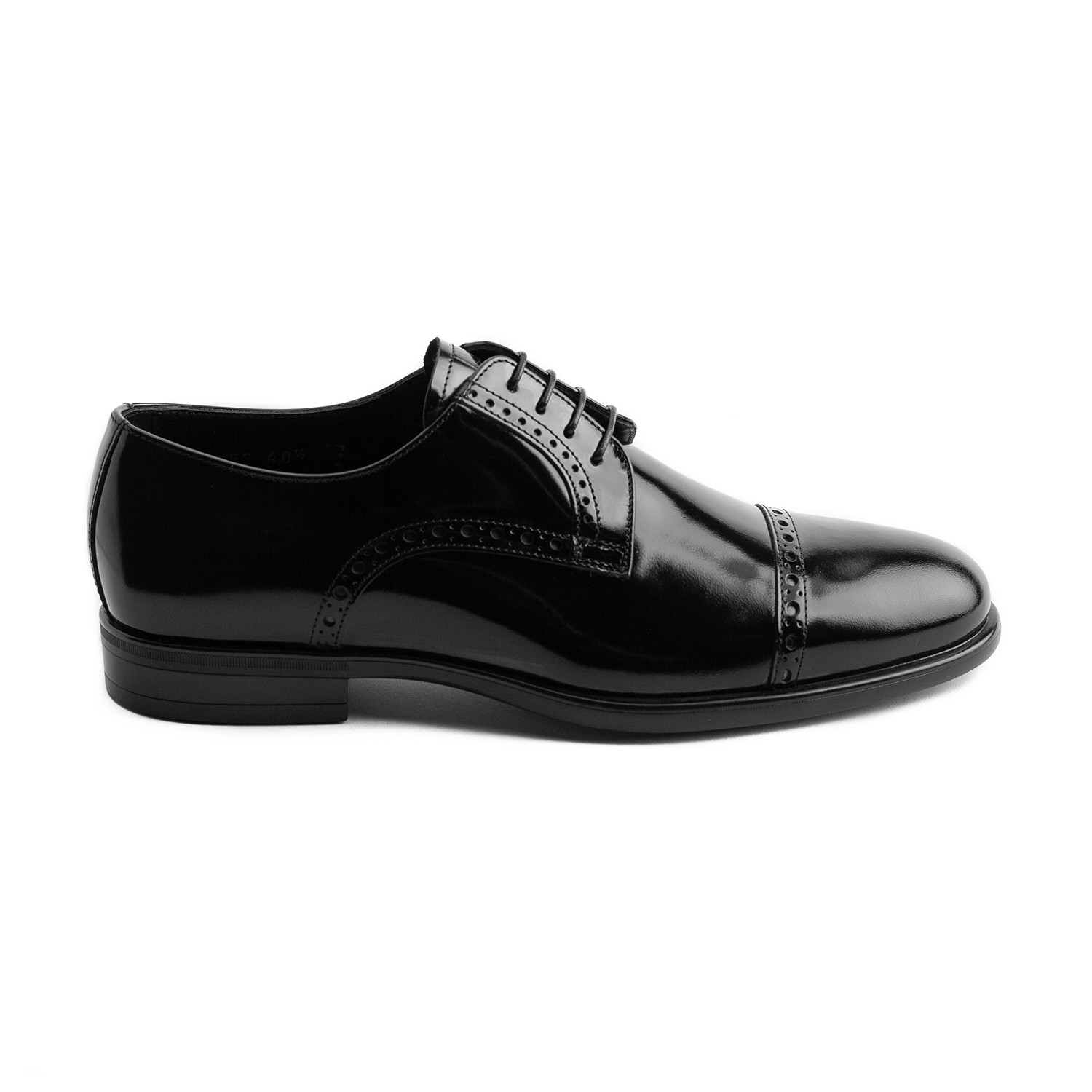 Tyler Leather Brogue Derby Dress Shoes // Black (US: 7.5) - Armani ...