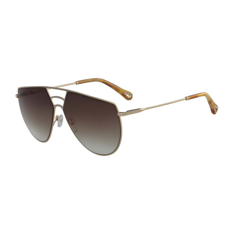 Chloé // Women's Sunglasses // Gold + Brown Gradient