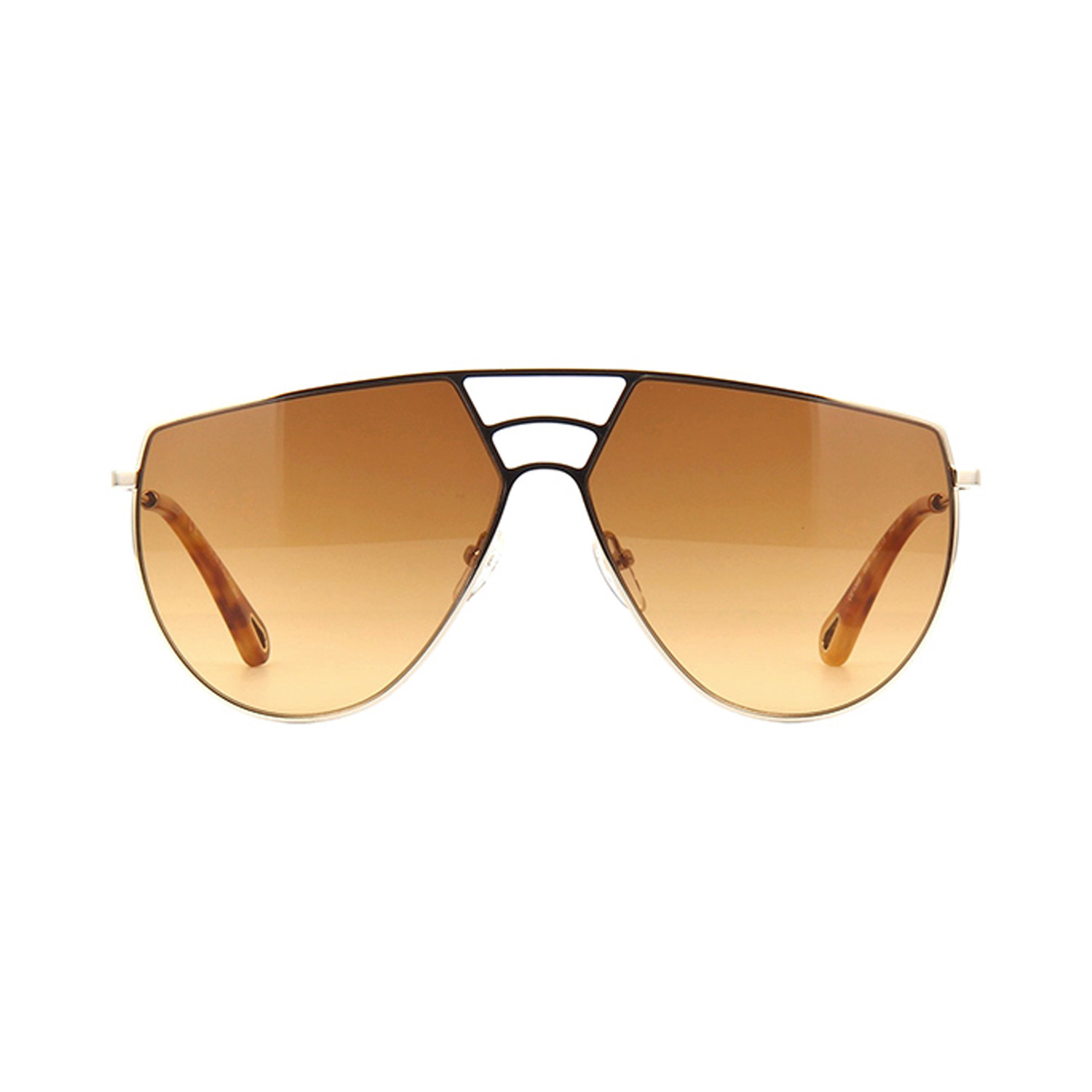 Chloe // Aviator Sunglasses // Gold + Brown - Women's Designer ...