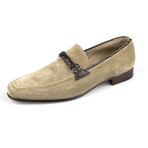 Brioni // Suede Leather + Crocodile Trimmings Loafer // Brown (US: 9)