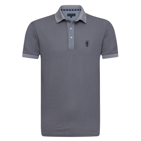 Bend Printed Short Sleeve Polo // Gray (L)