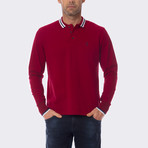 Skill Long Sleeve Polo // Red (L)