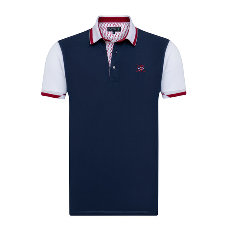 Mainly Short Sleeve Polo // Navy + White (S)