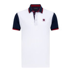 Mainly Short Sleeve Polo // White + Navy (S)