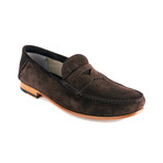 Suede Penny Loafer // Brown (US: 6.5)