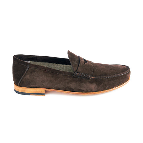 Suede Penny Loafer // Brown (US: 6.5)