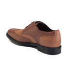Saffiano Leather Derby Brogue Dress Shoe // Light Brown (US: 6)
