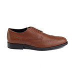 Lace Up Leather Derby Brogue // Light Brown (UK 7.5)