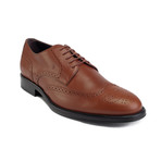 Lace Up Leather Derby Brogue // Light Brown (US: 6)