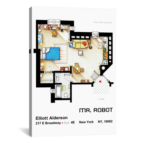 Apartment From Mr Robot (18"W x 26"H x 0.75"D)