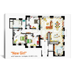 Loft/Apartment From New Girl (26"W x 18"H x 0.75"D)