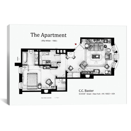 The Apartment From The Apartment (26"W x 18"H x 0.75"D)