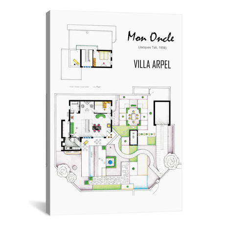 Villa Arpel From The Film Mon Oncle (18"W x 26"H x 0.75"D)