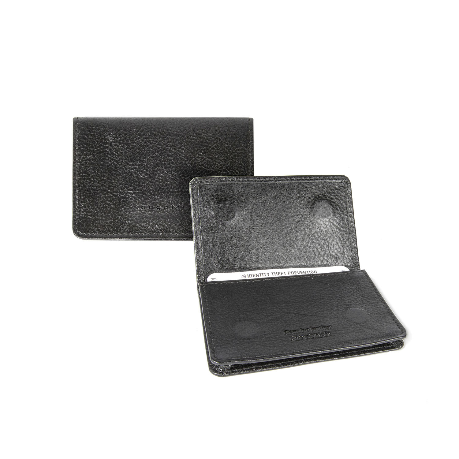 Business Card Case VTM Leather IDB // Black - Bugatti - Touch of Modern