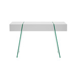 IL VETRO CABANA // Console Table (Walnut Veneer + Gray Lacquer)