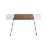 IL VETRO CABANA // Console Table (Walnut Veneer + Gray Lacquer)