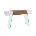 IL VETRO CABANA // Console Table (Walnut Veneer + Gray Lacquer)