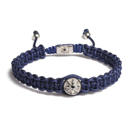 Macrame Tribal Bracelet // Blue (S)