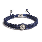 Macrame Tribal Bracelet // Blue (M)