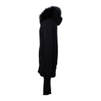 L.G.B. // Fur Hood Cotton Blend Zip Up Parka Jacket V2 // Black (L)