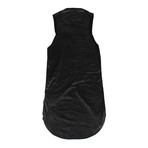 L.G.B. // Women's Sleeveless Henley Shirt // Black (XXS)