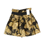Faith Connexion // Gold Brocade Short Skirt // Black (XXS)