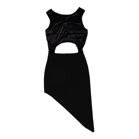 Baja East // Galaxy Cut Out Dress // Black (XXS)