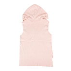 Baja East // Women's Ribbed Sleeveless Hoodie Sweatshirt // Pink (S)