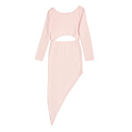 Baja East // Cut Out Asymmetrical Sweater Dress // Pink (XXS)