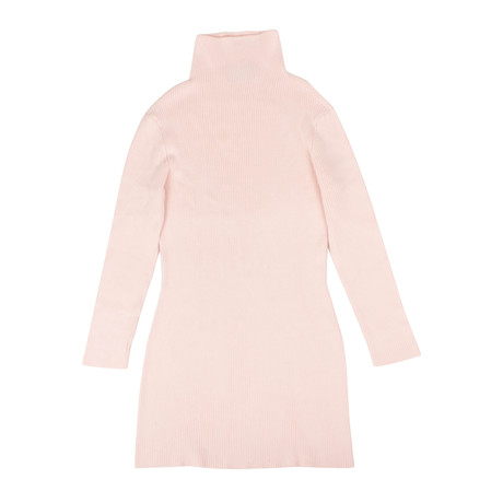 Baja East // Ribbed Long Sleeve Turtleneck Sweater Dress // Pink (XXS)