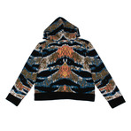 Baja East // Tiger Pullover Hoodie Sweatshirt // Multi-Color (M)