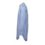 Baja East // Women's Malibu Mid Length Shirt // Blue (S)