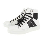 Amiri // Sunset White/Black Leather Sneakers // White + Black (US: 8)