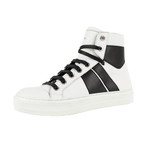 Amiri // Sunset White/Black Leather Sneakers // White + Black (US: 5)