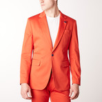 Solid Casual Blazer // Orange (XL)